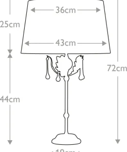 Lampa stołowa z kryształkami AML-TL-BLK-SIL z serii AMARILLI*Sklep Kaja Hot