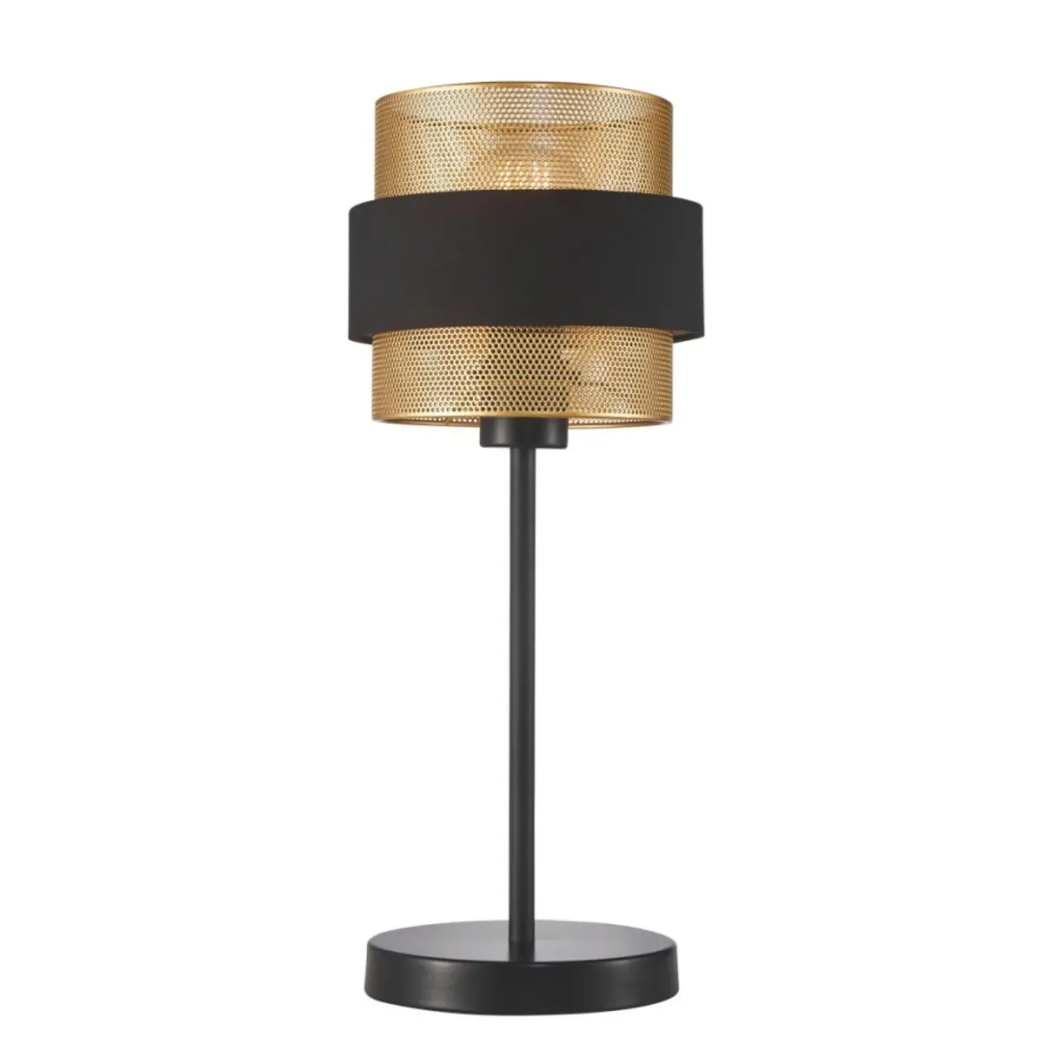 Lampa stołowa z nowoczesnym abażurem TB-27467-1-BK-GD z serii BANS*Sklep Kaja Hot