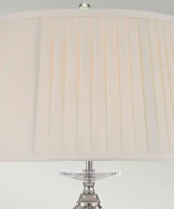 Lampa stołowa z ozdobną podstawą AG-TL-POL-NICKEL z serii AEGEAN*Sklep Kaja Best