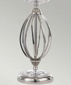 Lampa stołowa z ozdobną podstawą AG-TL-POL-NICKEL z serii AEGEAN*Sklep Kaja Best