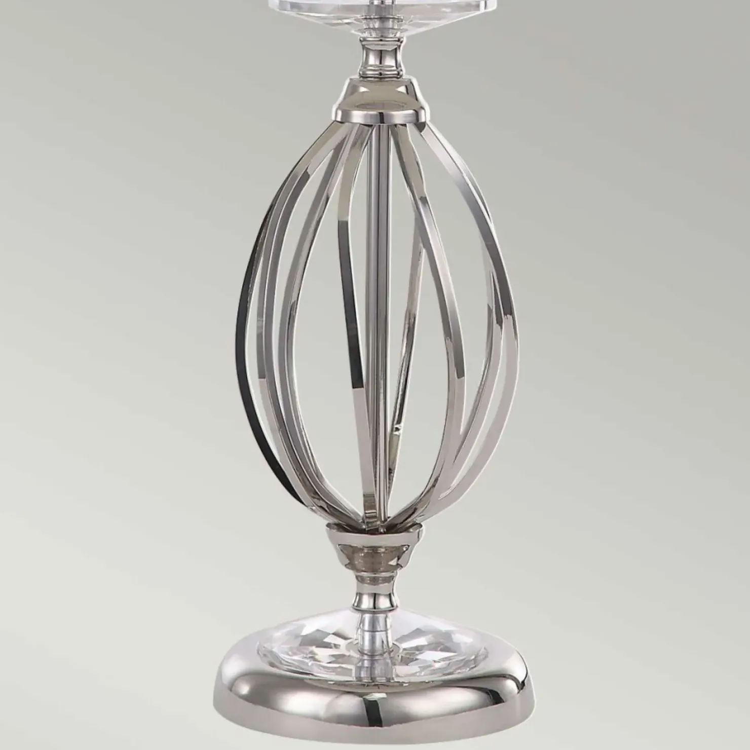 Lampa stołowa z ozdobną podstawą AG-TL-POL-NICKEL z serii AEGEAN*Sklep Kaja Best