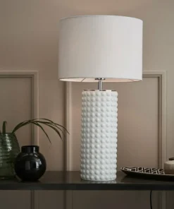 Lampa stołowa z podstawką z przyjemną strukturą 107484| Kaja*Sklep Kaja Best Sale