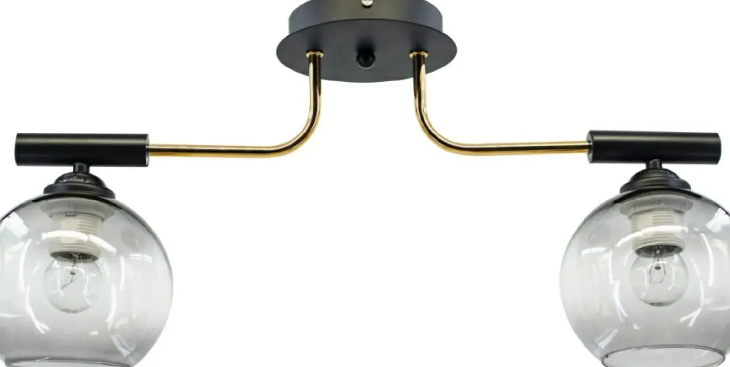 Sale Sklep Kaja Lampa sufitowa - dwa przezroczyste klosze 2207/2 BL TR | Kaja