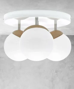 Sale Sklep Kaja Lampa sufitowa, 3 punkty światła, z drewnem MLP5429 z serii SFERA WOOD | Kaja Oś