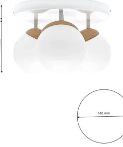 Sale Sklep Kaja Lampa sufitowa, 3 punkty światła, z drewnem MLP5429 z serii SFERA WOOD | Kaja Oś