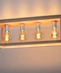 Cheap Sklep Kaja Lampa sufitowa dębowy box na ozdobne żarówki 9158474L KAGO | Kaja