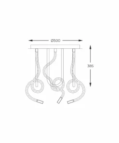 Shop Sklep Kaja Lampa sufitowa do eleganckiej sypialni ZM 2023573-GD BALBO | Kaja
