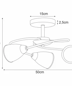 Lampa sufitowa do sypialni K-JSL-6059/3 AB PLATO | Kaja Oświetlenie*Sklep Kaja Clearance