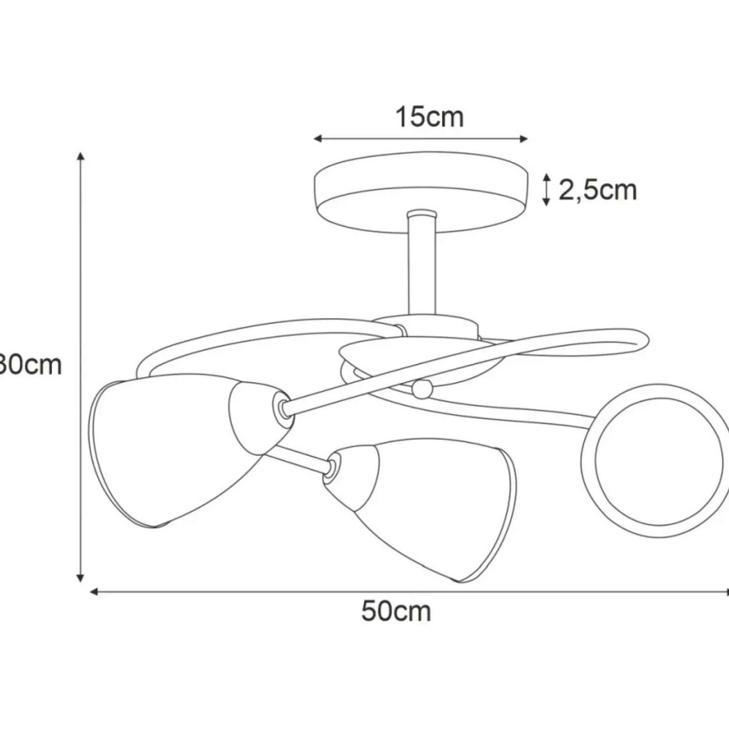 Lampa sufitowa do sypialni K-JSL-6059/3 AB PLATO | Kaja Oświetlenie*Sklep Kaja Clearance