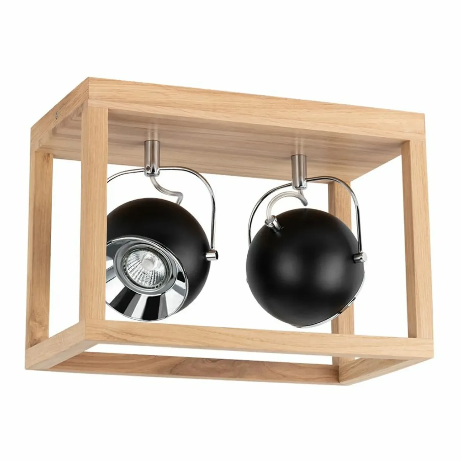Best Sklep Kaja Lampa sufitowa drewniana skrzynka z reflektorami 5224274 ROY | Kaja