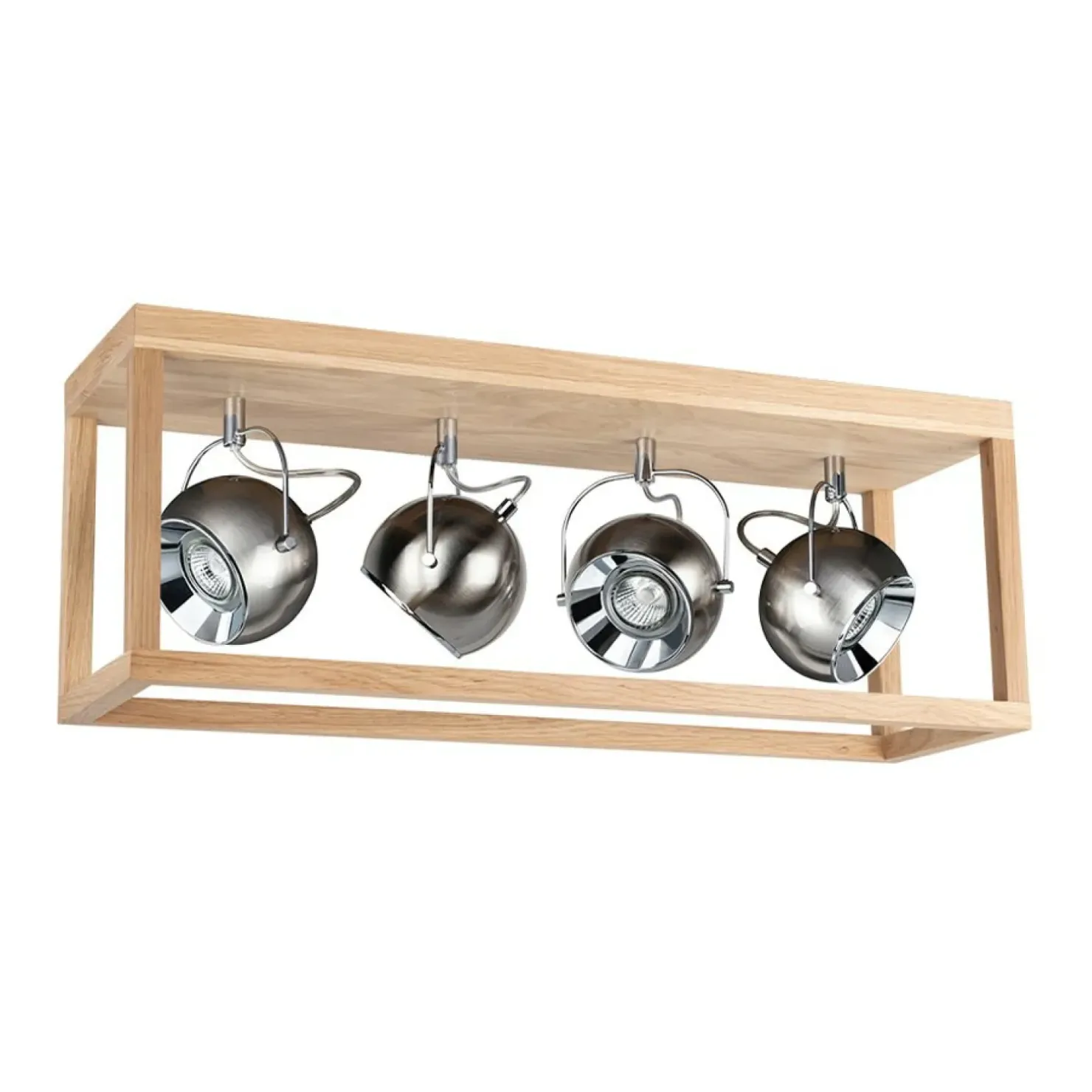 Best Sklep Kaja Lampa sufitowa drewniana skrzynka z reflektorami 5227474L ROY | Kaja