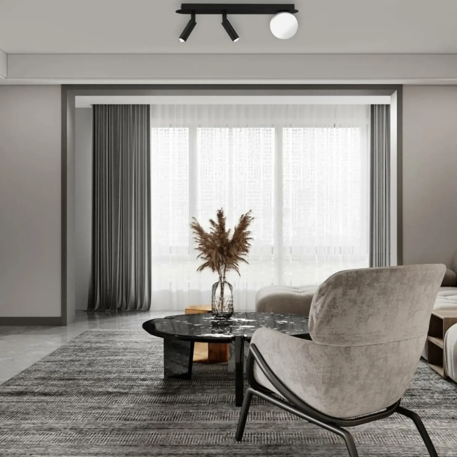 Cheap Sklep Kaja Lampa sufitowa, dwa reflektory i klosz MLP8405 z serii SIRIO | Kaja Oświetlenie