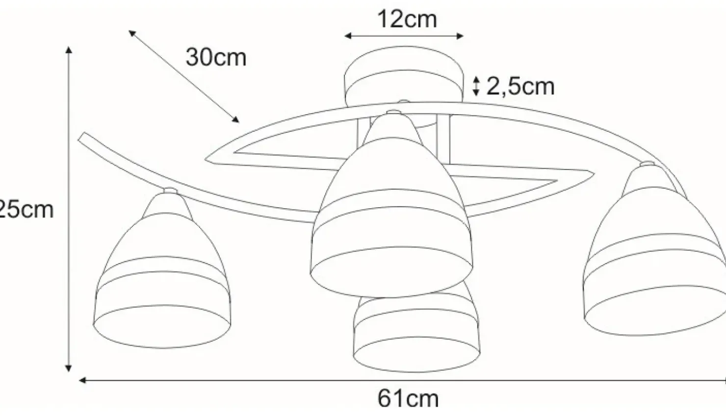 Lampa sufitowa K-JSL-6572/4 AB z serii COLAR | Kaja Oświetlenie*Sklep Kaja Hot