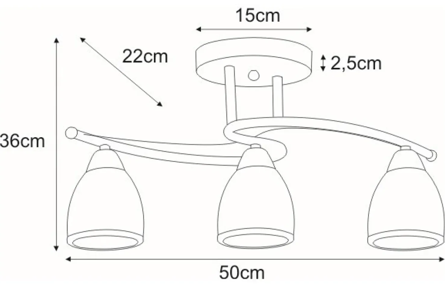 Lampa sufitowa K-JSL-8090/3 AB z serii SAMIRA | Kaja Oświetlenie*Sklep Kaja Discount