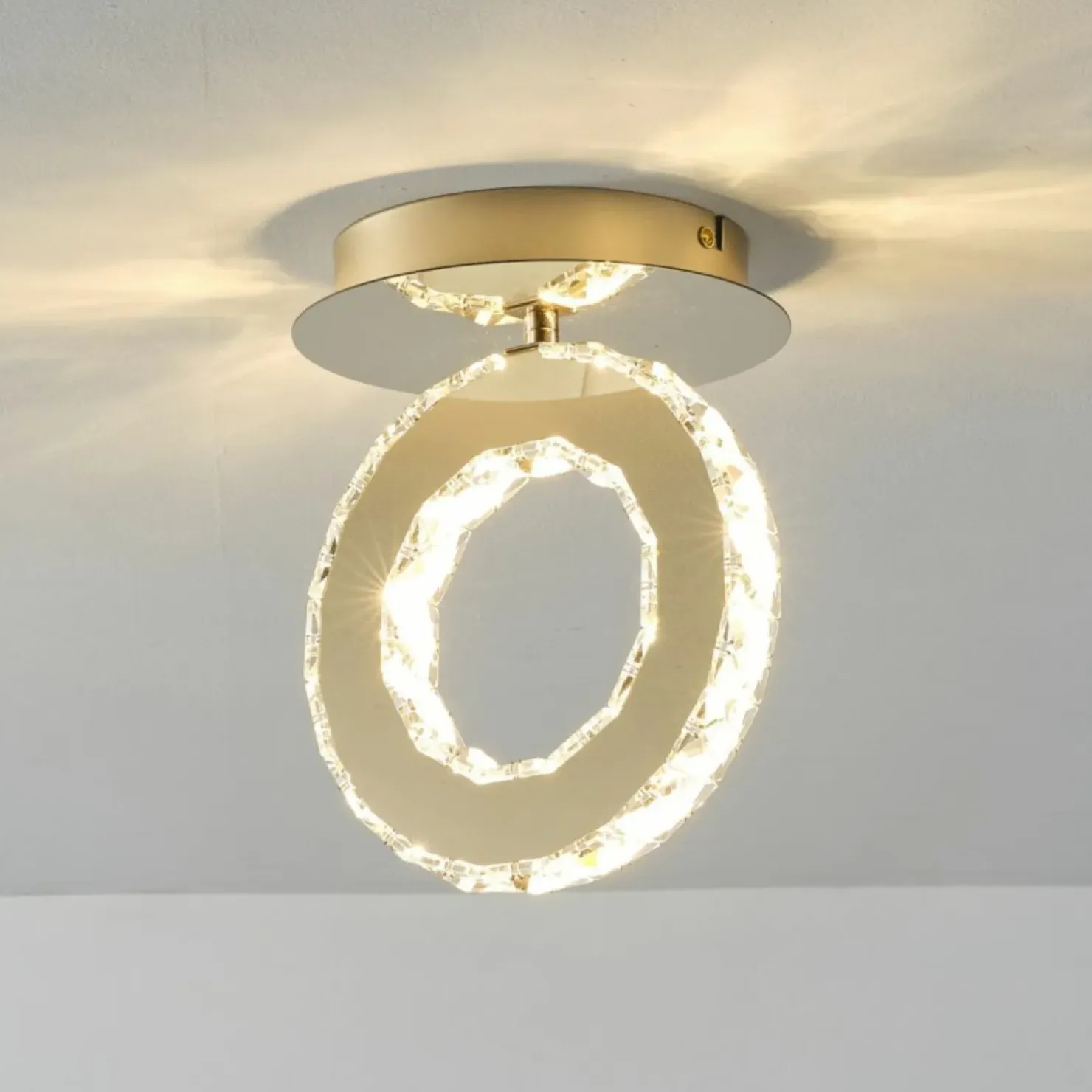 Lampa sufitowa kryształowy reflektor MX3713-1-3GT GIRONA | Kaja*Sklep Kaja Clearance