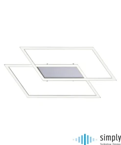 Best Sklep Kaja Lampa sufitowa LED - dwa prostokąty 8192-55 z serii INIGO | Kaja szary