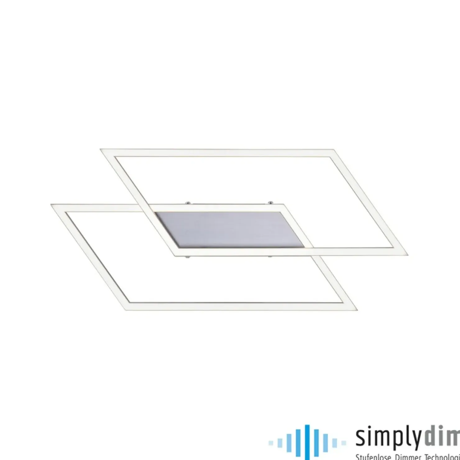 Best Sklep Kaja Lampa sufitowa LED - dwa prostokąty 8192-55 z serii INIGO | Kaja szary