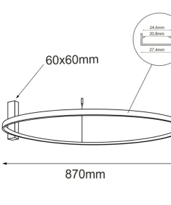 Lampa sufitowa LED koło ⌀87cm 4000K ANT 1345 z serii AGA*Sklep Kaja Hot