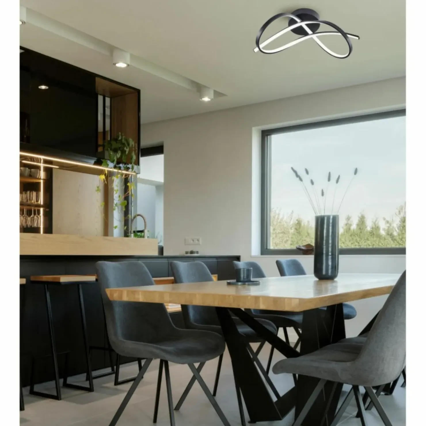 Lampa sufitowa LED o dekoracyjnym kształcie 19602C-BK PAUL | Kaja*Sklep Kaja Flash Sale