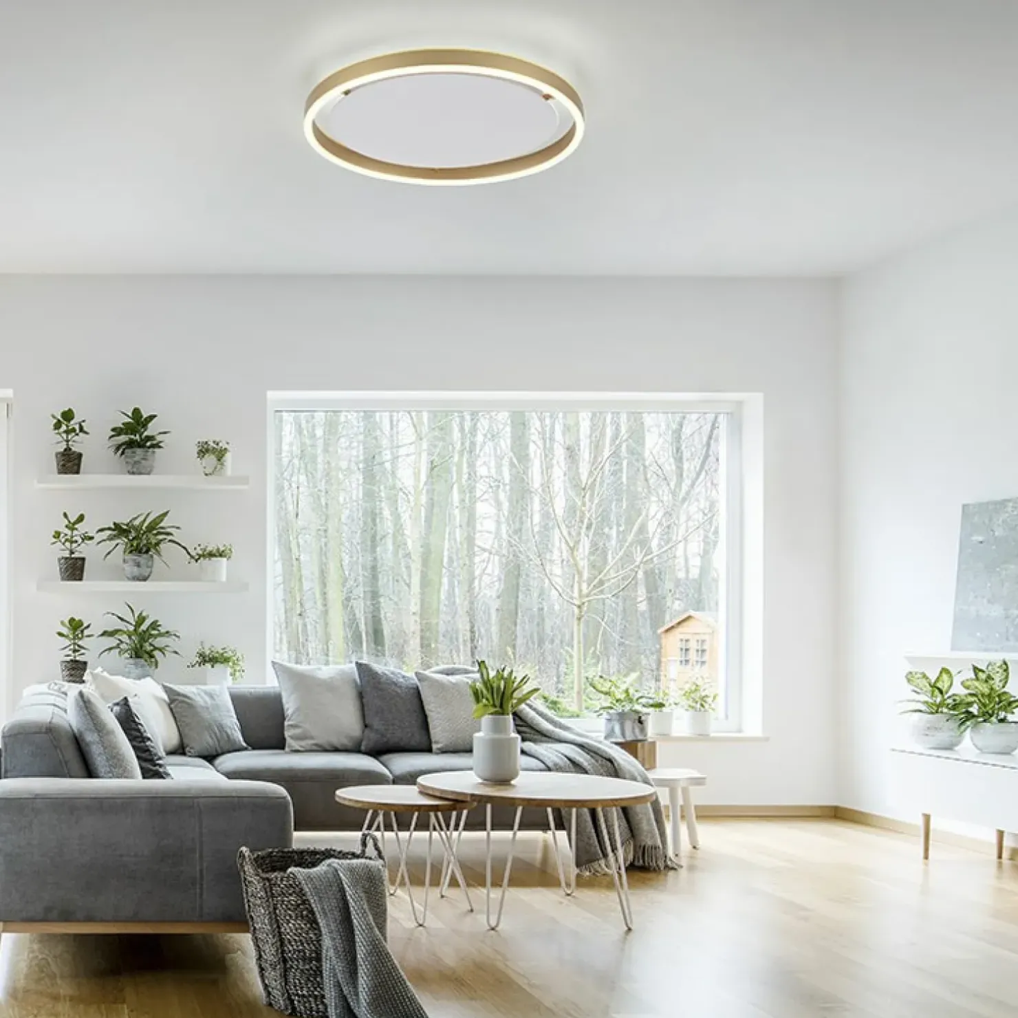 Discount Sklep Kaja Lampa sufitowa LED w kolorze u 15391-60 z serii RITUS | Kaja mosiądz