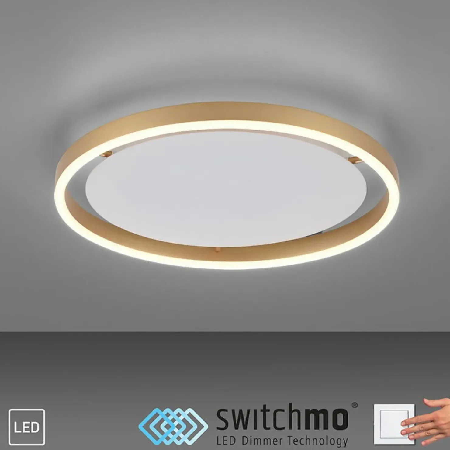 Discount Sklep Kaja Lampa sufitowa LED w kolorze u 15391-60 z serii RITUS | Kaja mosiądz