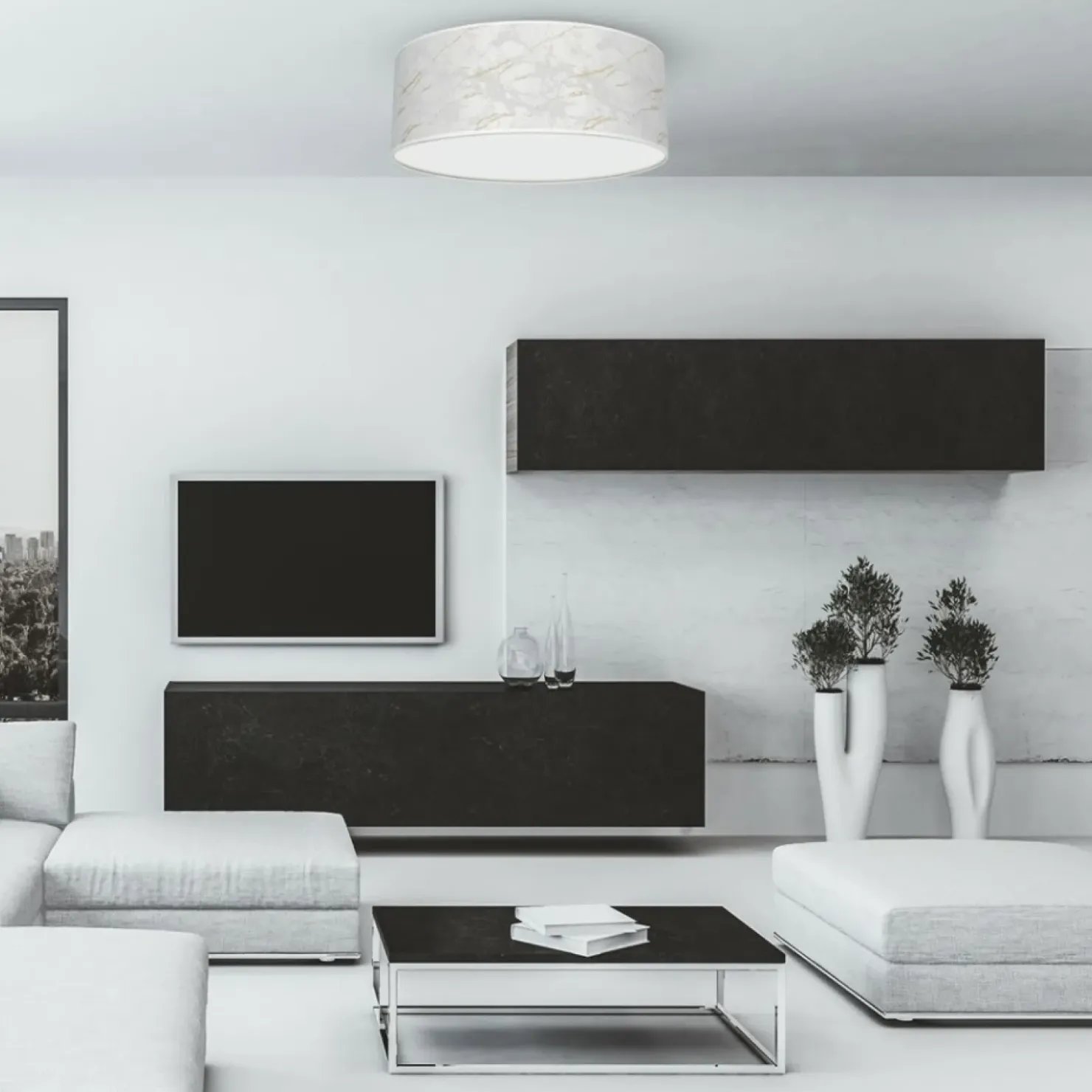 Lampa sufitowa, marmurkowy plafon MLP7307 z serii SENSO | Kaja Oświetlenie*Sklep Kaja Cheap