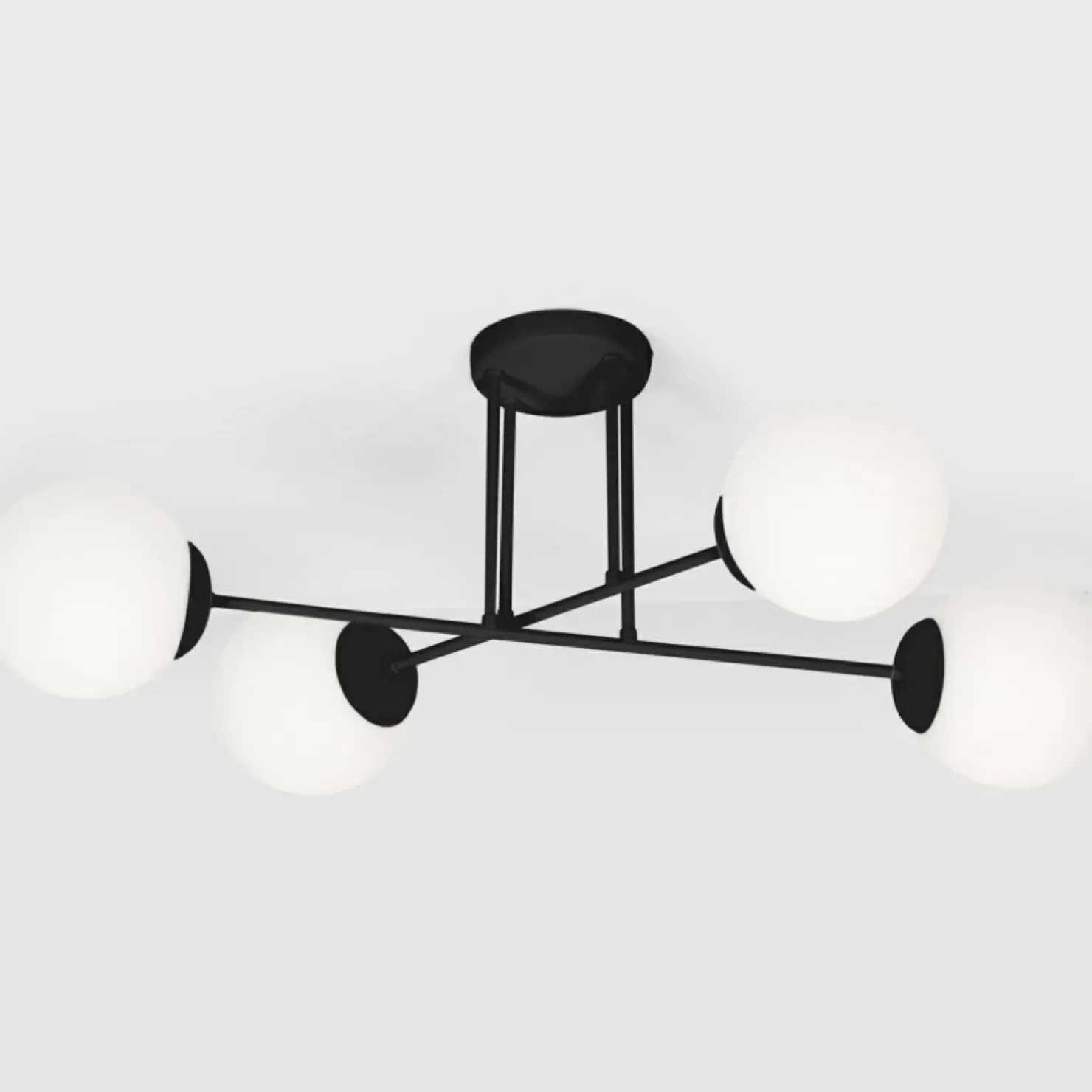 Sale Sklep Kaja Lampa sufitowa na cztery mleczne klosze K-4924 | Kaja Oświetlenie