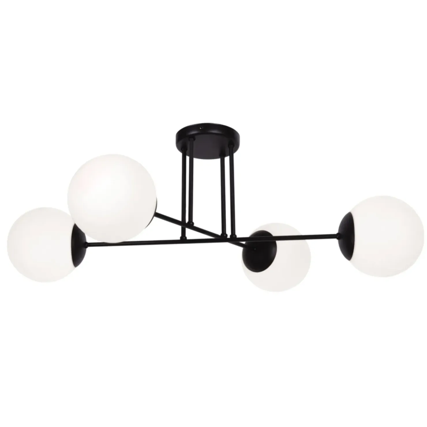 Sale Sklep Kaja Lampa sufitowa na cztery mleczne klosze K-4924 | Kaja Oświetlenie