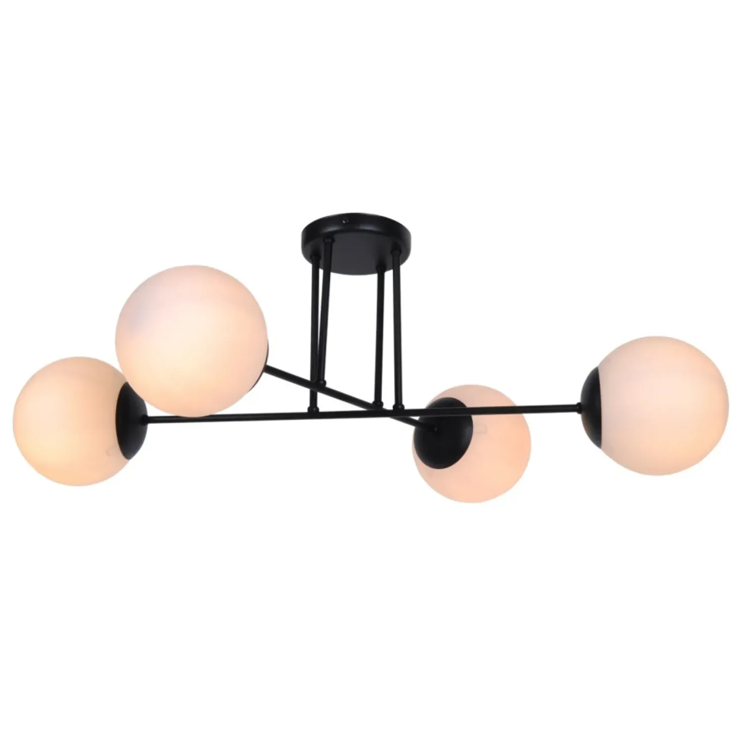 Sale Sklep Kaja Lampa sufitowa na cztery mleczne klosze K-4924 | Kaja Oświetlenie