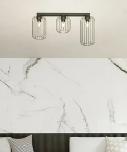 Shop Sklep Kaja Lampa sufitowa na podłużnej listwie 1367/3 z serii BARN czarny