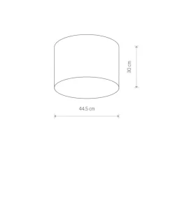 Flash Sale Sklep Kaja Lampa sufitowa natynkowa, wysokość 30 cm, 9683 | Kaja Oświetlenie szary