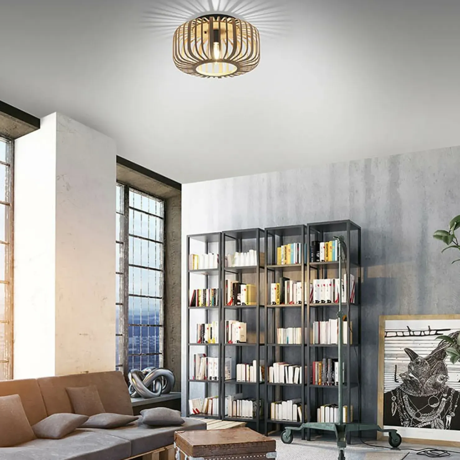 Best Sale Sklep Kaja Lampa sufitowa o drewnianej konstrukcji 11412-79 z serii RACOON | Kaja drewno
