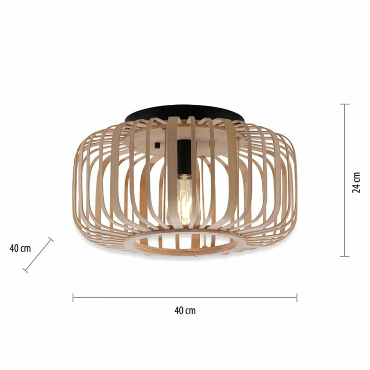Best Sale Sklep Kaja Lampa sufitowa o drewnianej konstrukcji 11412-79 z serii RACOON | Kaja drewno