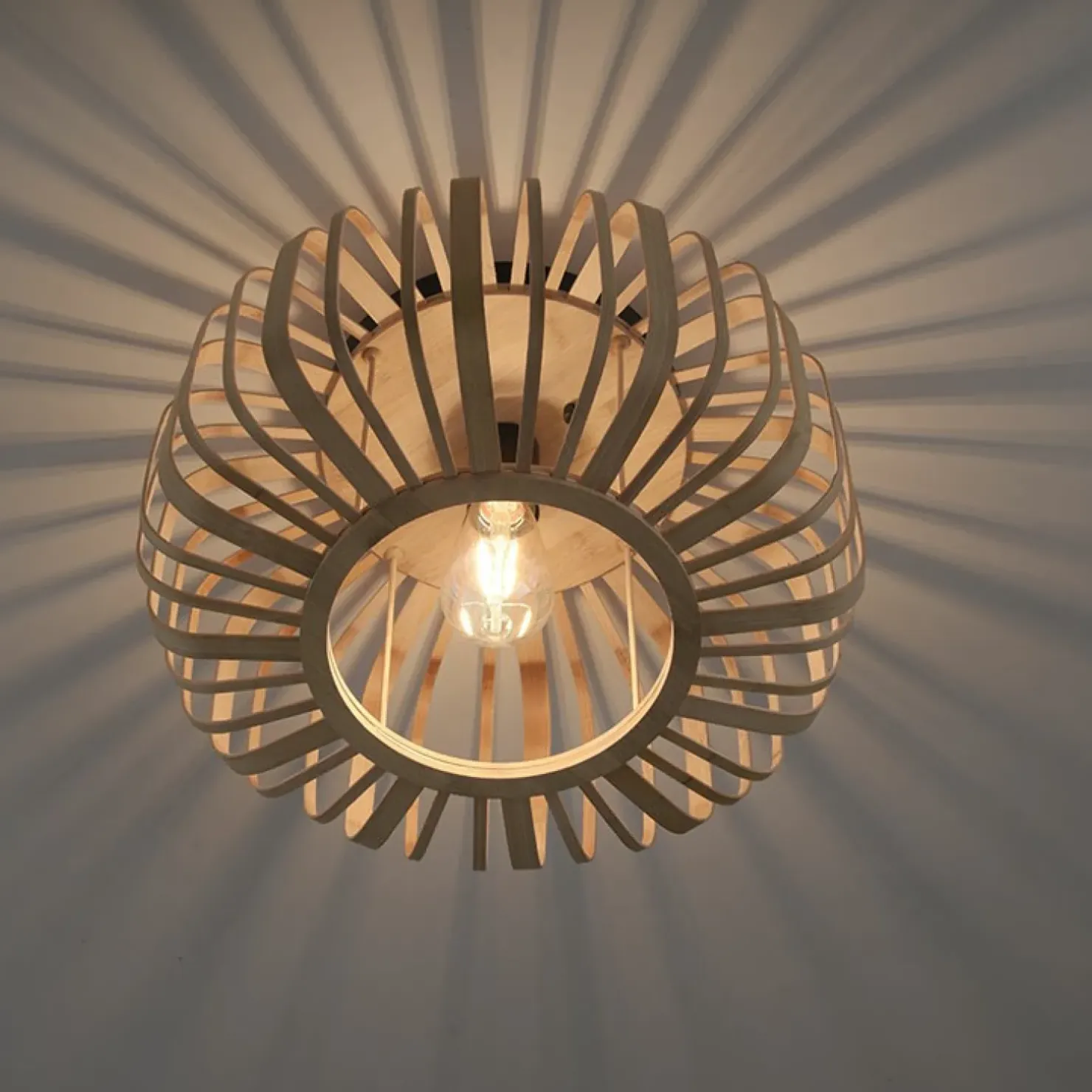 Best Sale Sklep Kaja Lampa sufitowa o drewnianej konstrukcji 11412-79 z serii RACOON | Kaja drewno