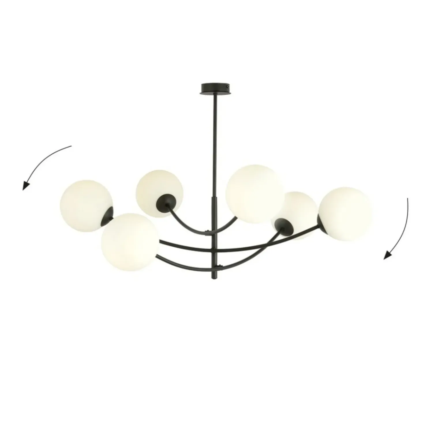 Best Sale Sklep Kaja Lampa sufitowa o obłych kształtach, białe kule 1102/6 HUNTER | Kaja