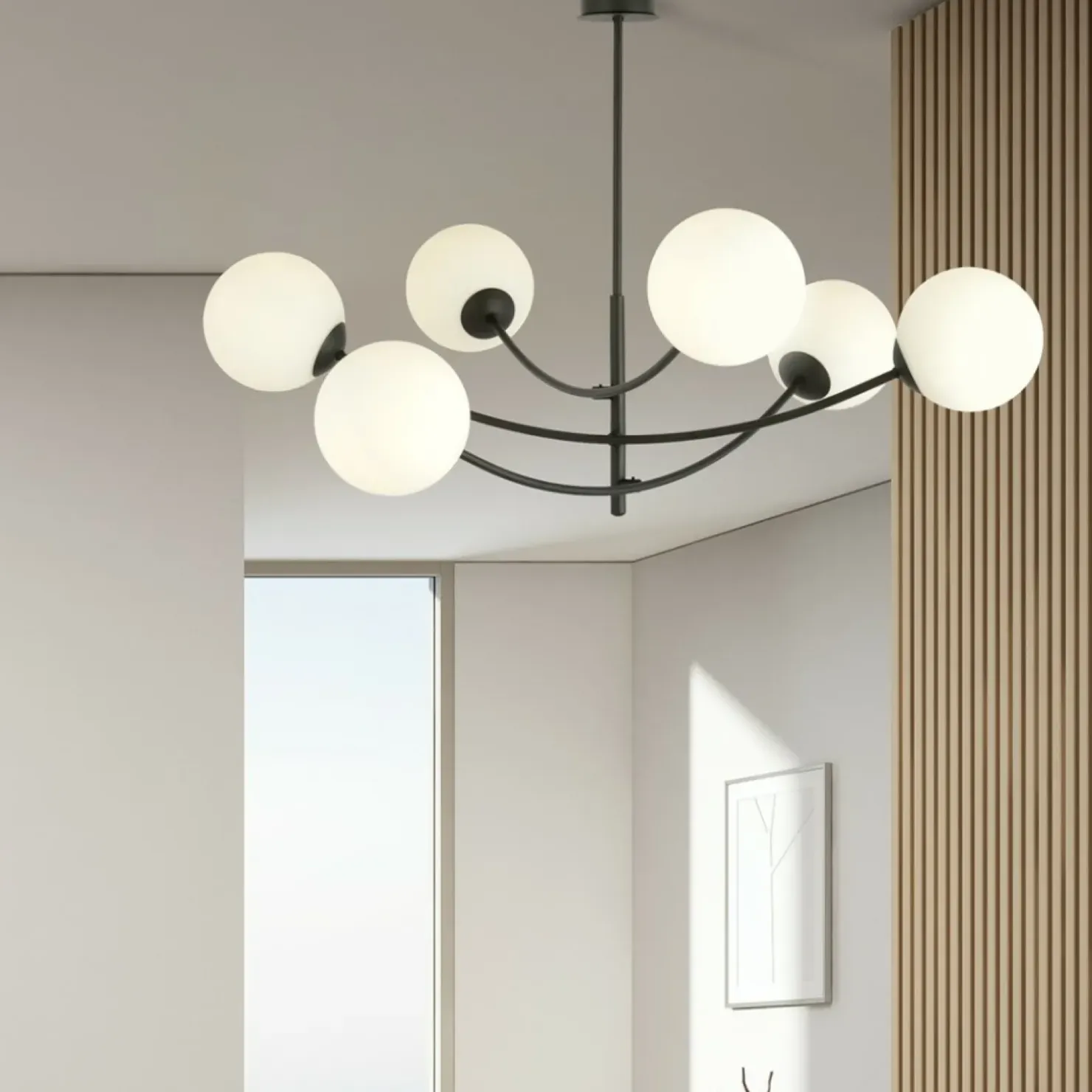 Best Sale Sklep Kaja Lampa sufitowa o obłych kształtach, białe kule 1102/6 HUNTER | Kaja