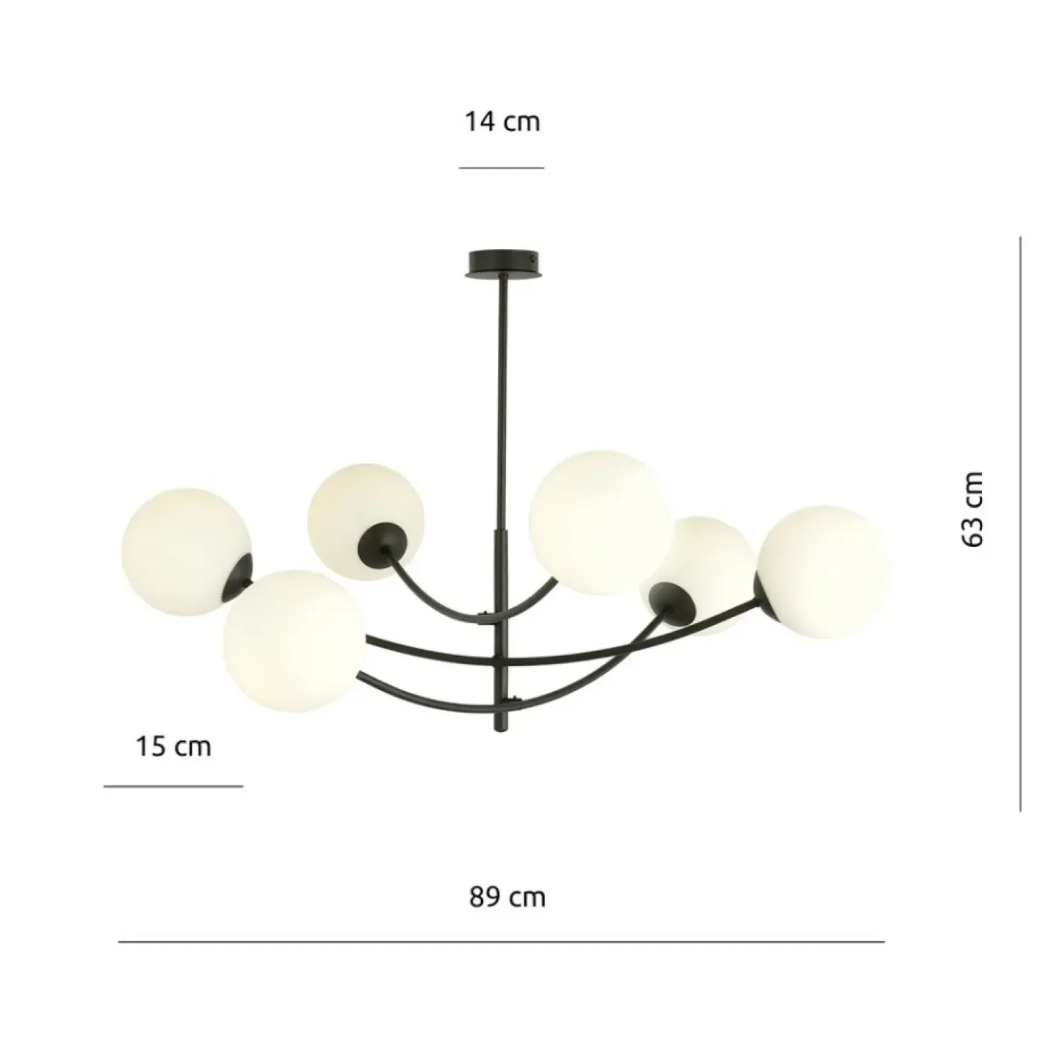 Best Sale Sklep Kaja Lampa sufitowa o obłych kształtach, białe kule 1102/6 HUNTER | Kaja