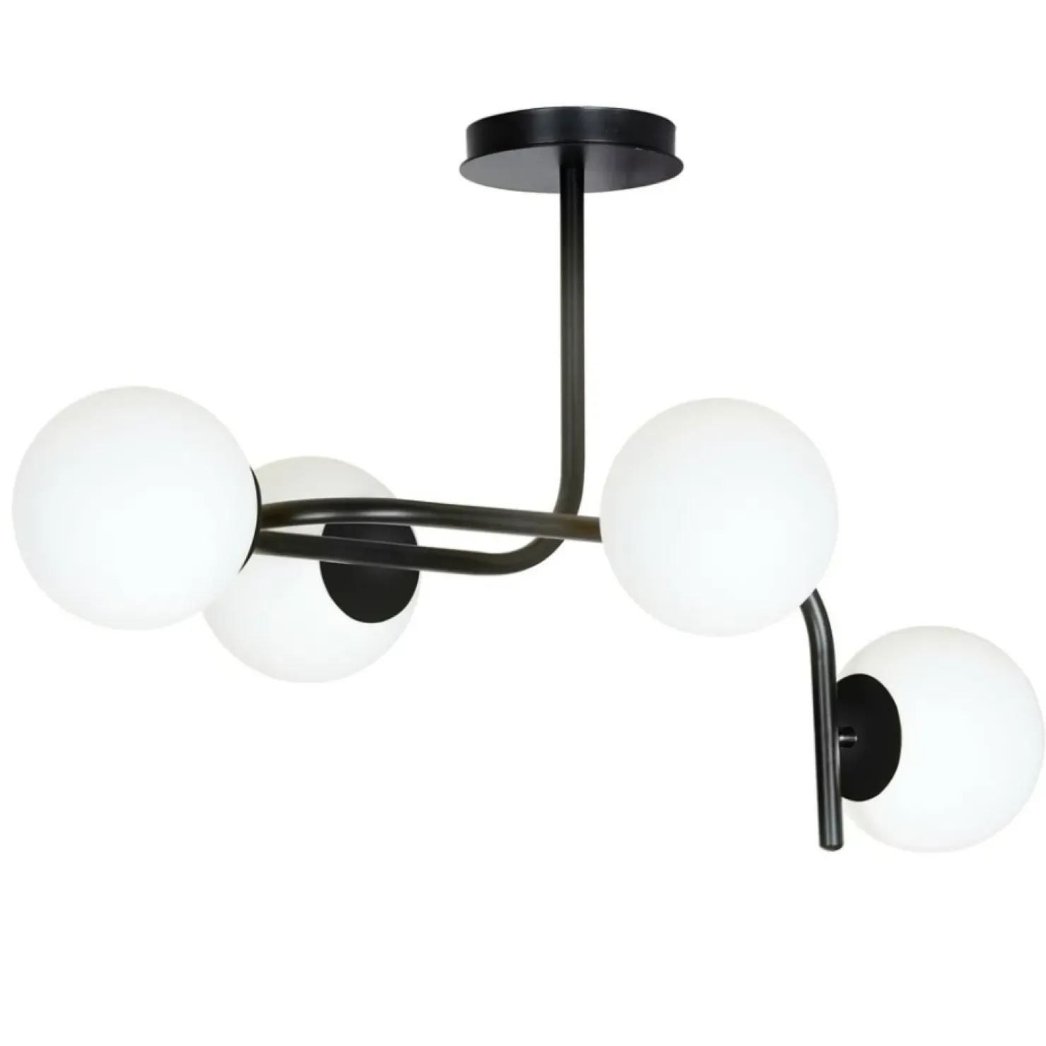 Shop Sklep Kaja Lampa sufitowa o obłym kształcie, białe klosze 1030/4A KALF | Kaja