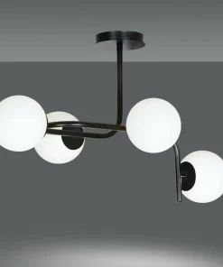Shop Sklep Kaja Lampa sufitowa o obłym kształcie, białe klosze 1030/4A KALF | Kaja