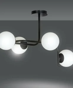 Shop Sklep Kaja Lampa sufitowa o obłym kształcie, białe klosze 1030/4A KALF | Kaja