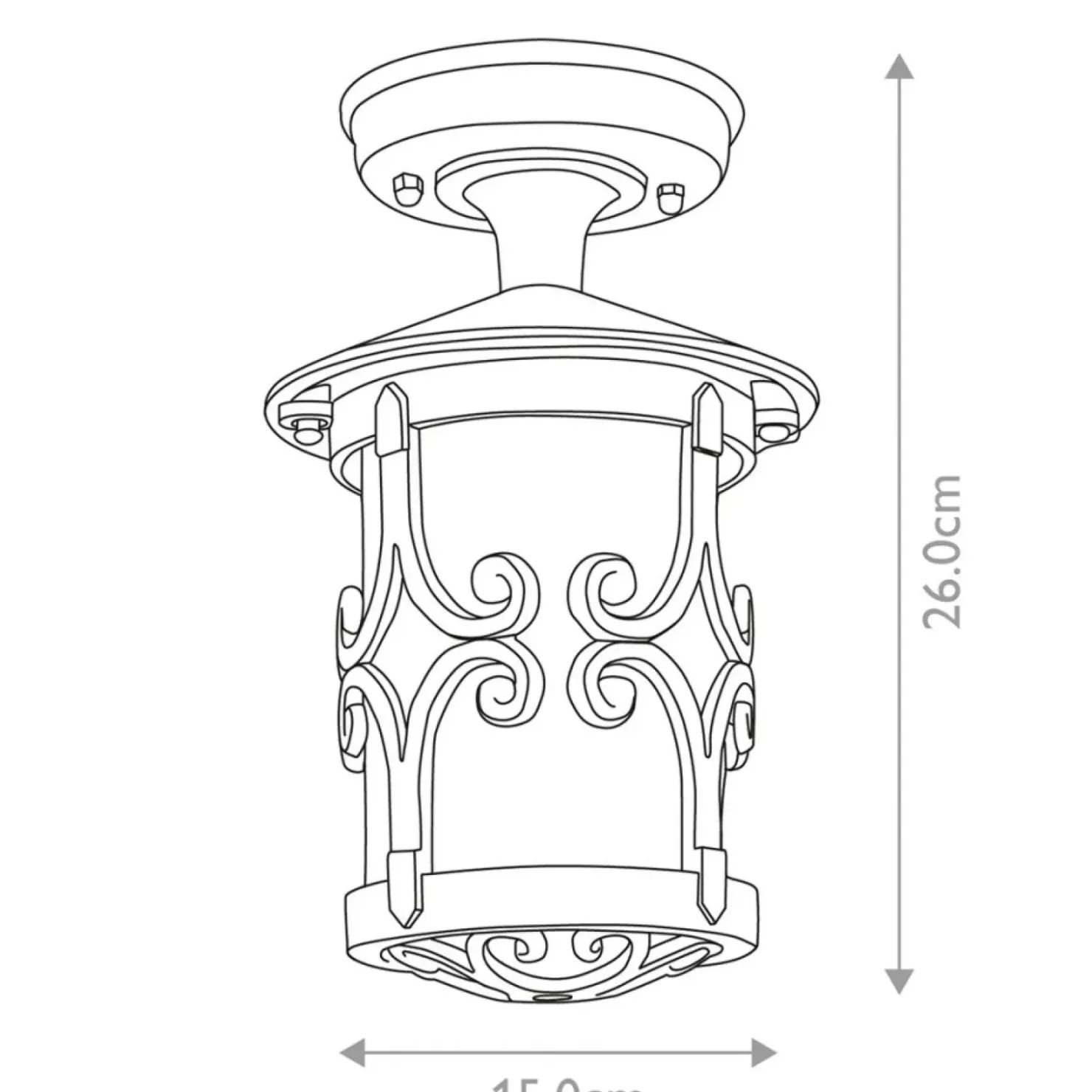 Lampa sufitowa, ogrodowa, na taras BL13A-BLACK z serii HEREFORD*Sklep Kaja Outlet