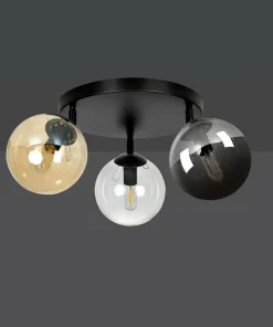 Store Sklep Kaja Lampa sufitowa okrągła podsufitka i klosze 779/3APREM | Kaja
