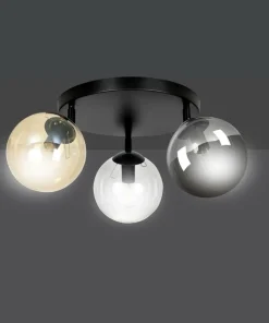 Store Sklep Kaja Lampa sufitowa okrągła podsufitka i klosze 779/3APREM | Kaja
