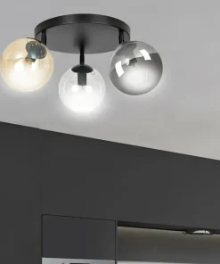 Store Sklep Kaja Lampa sufitowa okrągła podsufitka i klosze 779/3APREM | Kaja