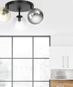 Store Sklep Kaja Lampa sufitowa okrągła podsufitka i klosze 779/3APREM | Kaja
