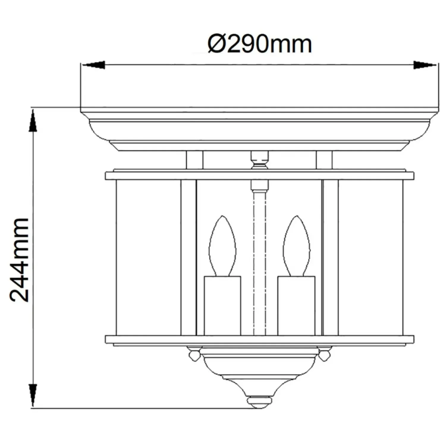 Lampa sufitowa, plafon na 3 żarówki HK-GENTRY-F-PB z serii GENTRY*Sklep Kaja Cheap