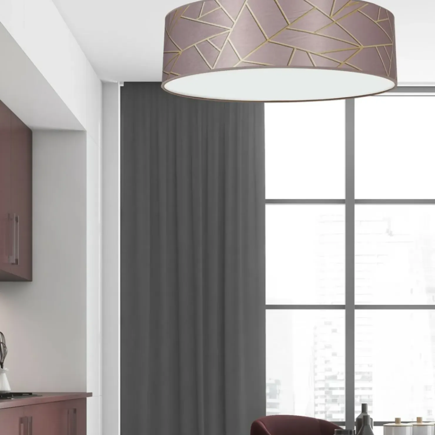 Lampa sufitowa, plafon o średnicy 50 cm MLP7586 z serii ZIGGY | Kaja Oświetlenie*Sklep Kaja Shop