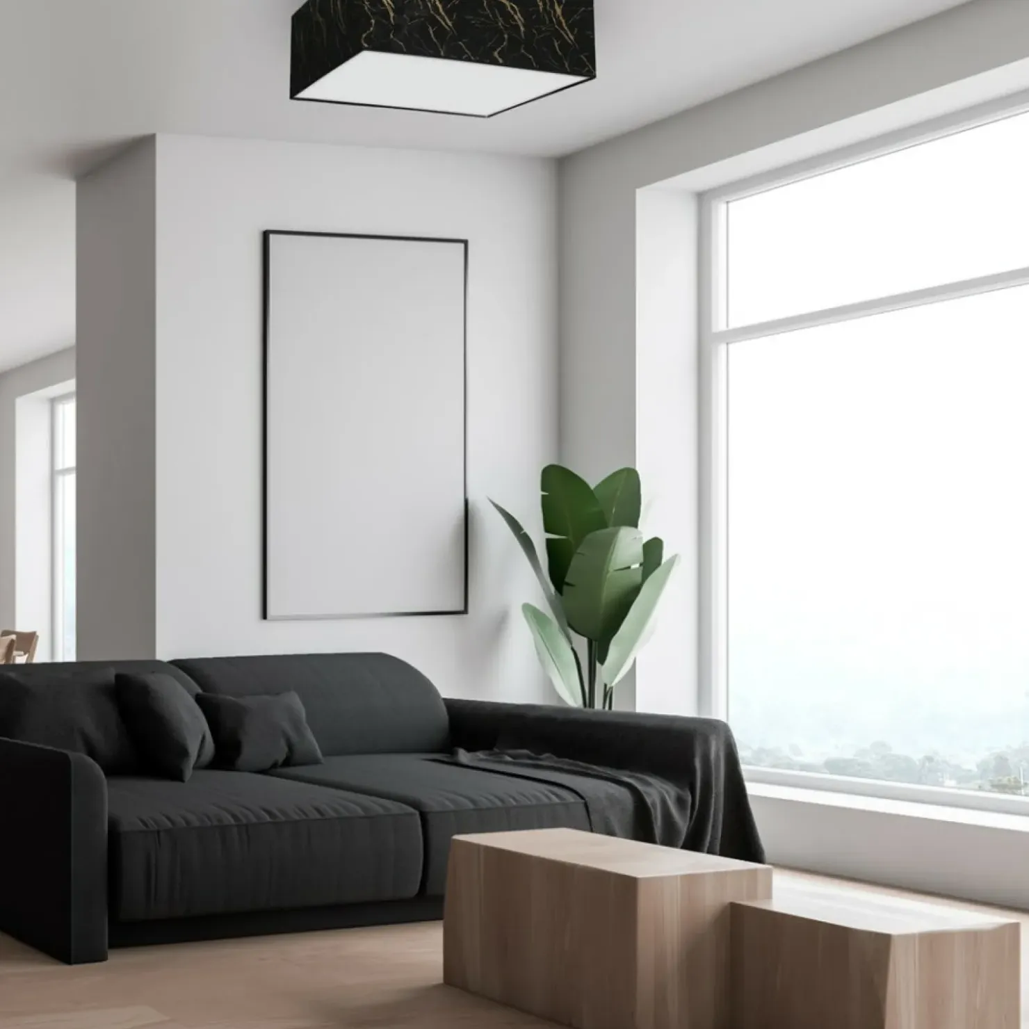 Lampa sufitowa, plafon w kształcie kwadratu MLP7293 z serii SENSO | Kaja Oświetl*Sklep Kaja Cheap