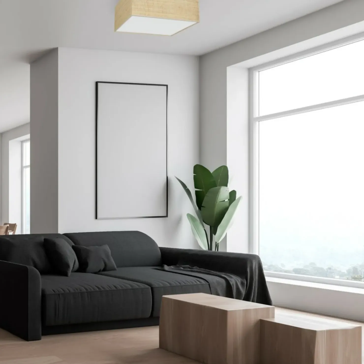 Lampa sufitowa, plafon w naturalnych kolorach MLP7485 z serii MARSHALL | Kaja Oś*Sklep Kaja Flash Sale