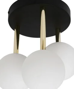Best Sale Sklep Kaja Lampa sufitowa, plafon z 3 mlecznymi kloszami 5644 z serii ALI | Kaja